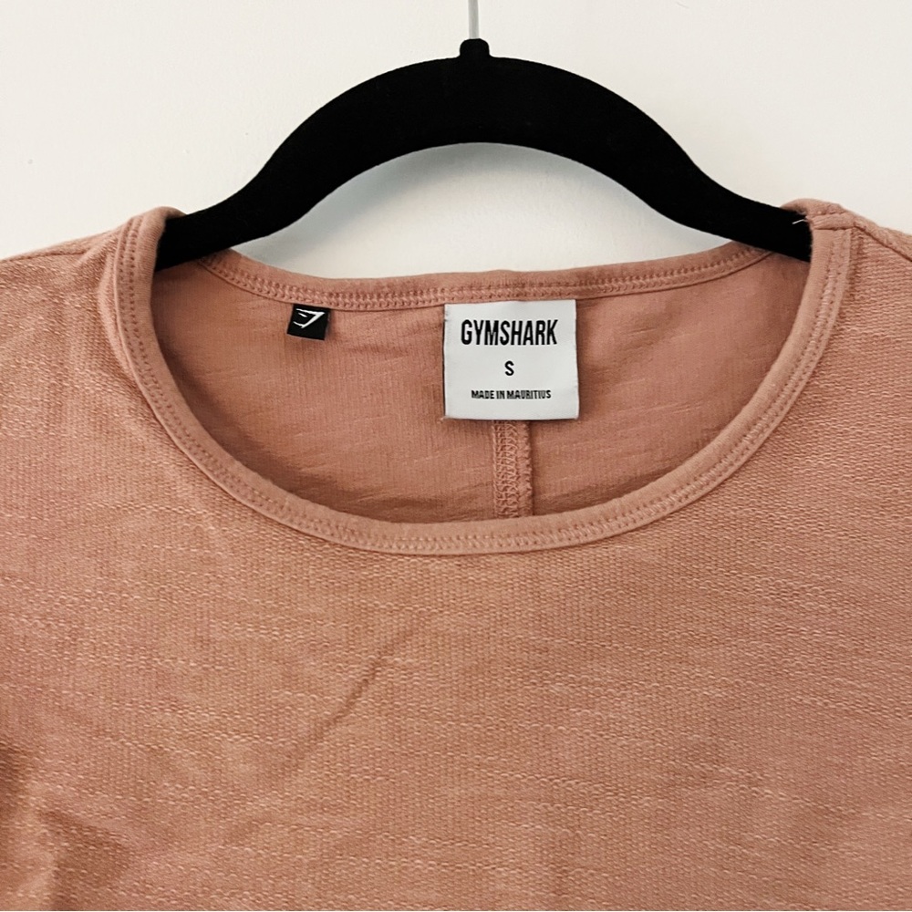 Gymshark Blush Pink Long Sleeve Cropped Top - Picture 3 of 4